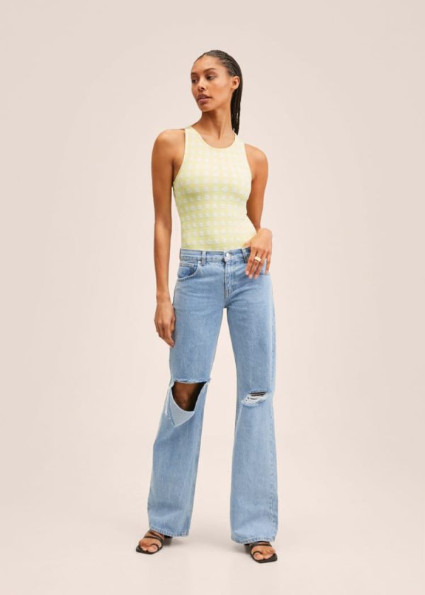 Body Estampado de quadrados