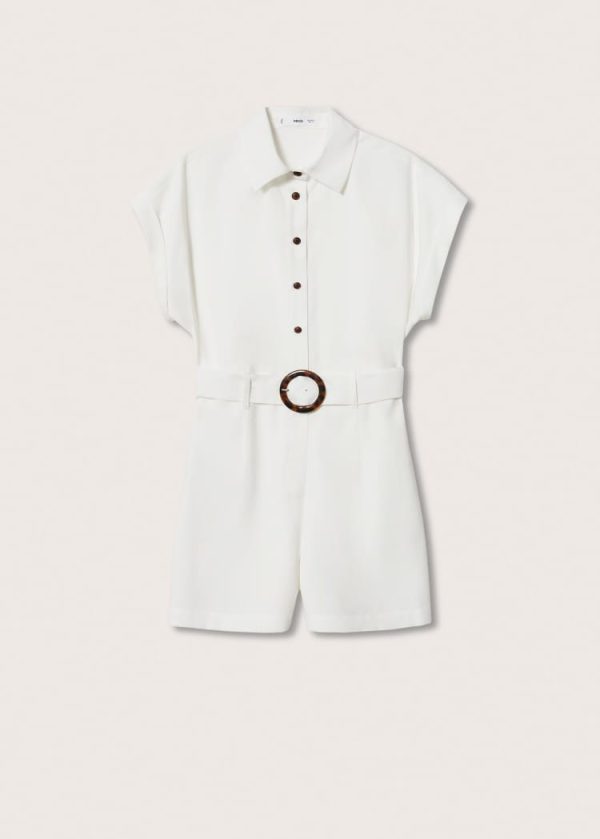 Macacão curto com cinto