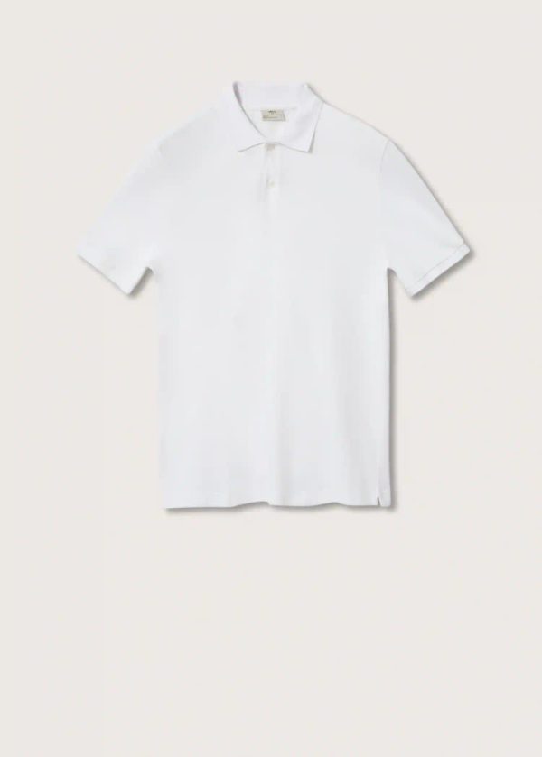 Polo de algodão de tecido piqué técnico